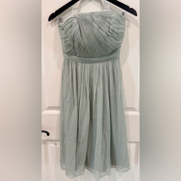 BNWT J.Crew Mindy Strapless Dress Dusty Shale size 00 $290 - Picture 2 of 13